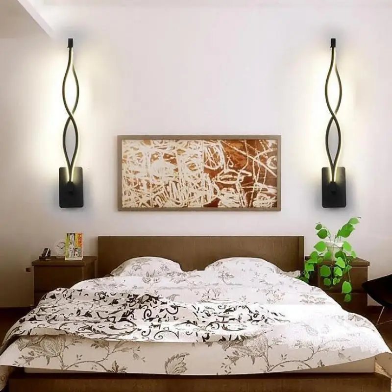 Современная алюминиевая светодиодная настенная лампа для спальни настенное бра