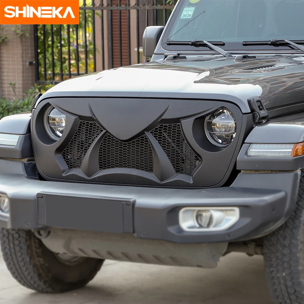 SHINEKA гоночная решетка для Jeep Wrangler JL+ Автомобильная Передняя гоночная решетка декоративная крышка для Jeep Wrangler JL модифицированные аксессуары