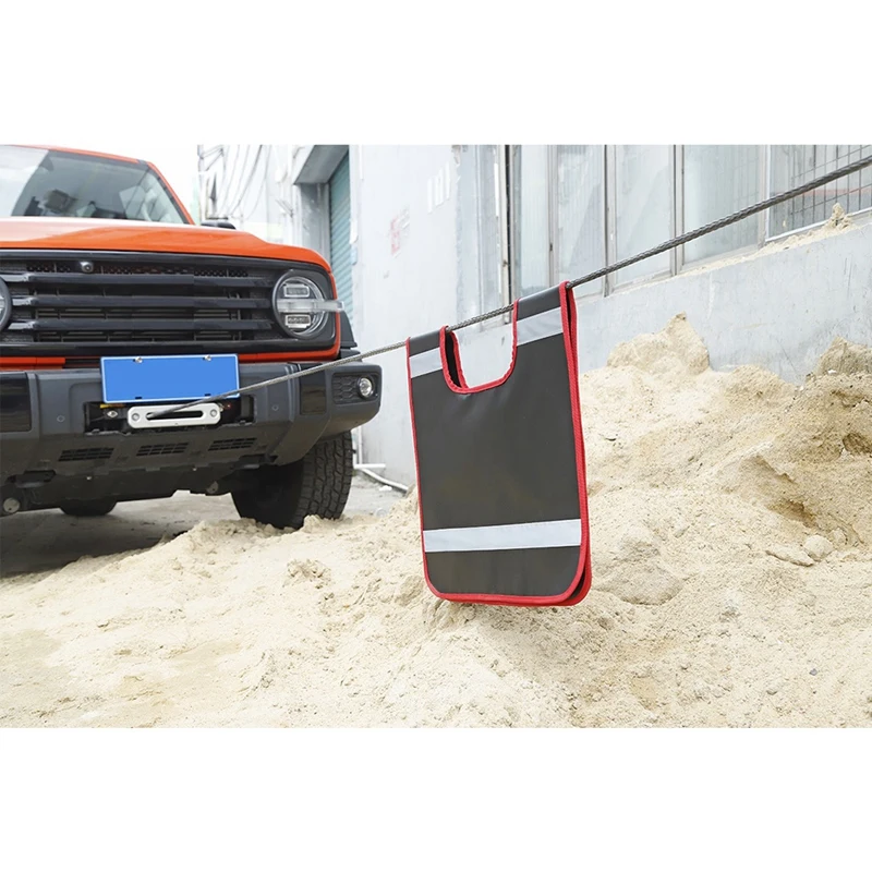 Универсальная веревка для лебедки демпфер одеяло защитный флаг с карманом всех