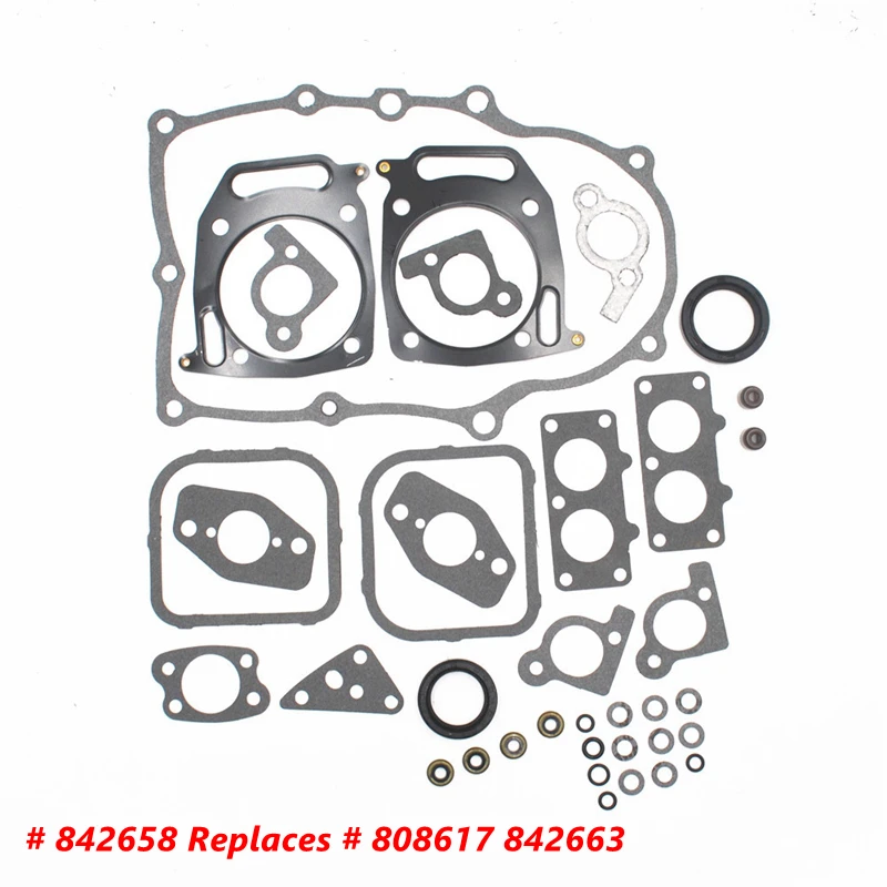 

Комплект прокладок двигателя для Briggs & Stratton 842658 Заменяет # 808617 842663 Полная прокладка