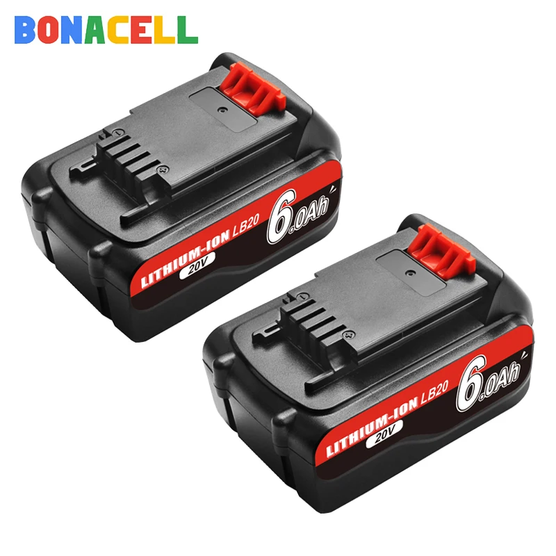 Литий-ионный аккумулятор Bonacell 18 в/20 в 6000 мАч сменная батарея для