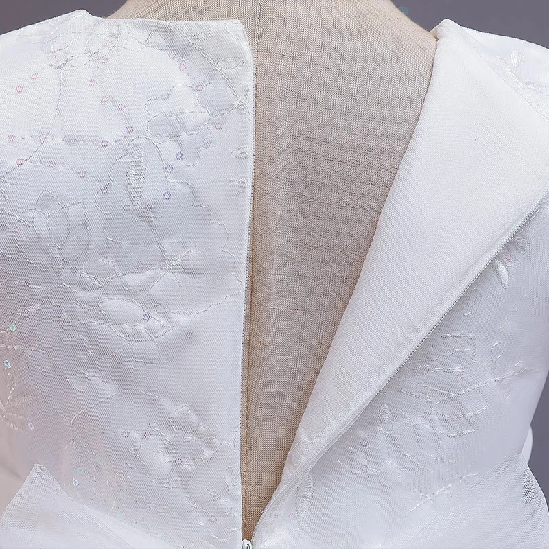 

Flower girl embroidered exquisite bridesmaid wedding girl catwalk dress party sweet princess dress high-end tutu child dress