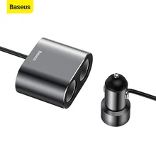 Baseus Car Charger Dual USB 3.1A More Charging Ports Socket Cigarette Lighters Splitter 100W Quick Charger for Huawei For iP