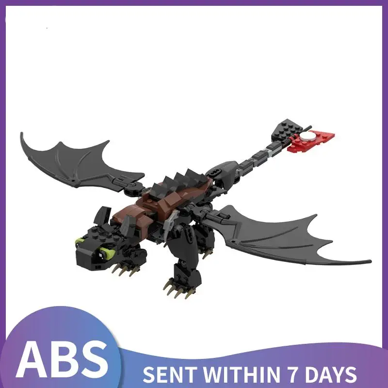 

Movie figure Toothless Building Blocks Black Dragon Bricks Black dragon model Bricks children's toys Boy Collection gift