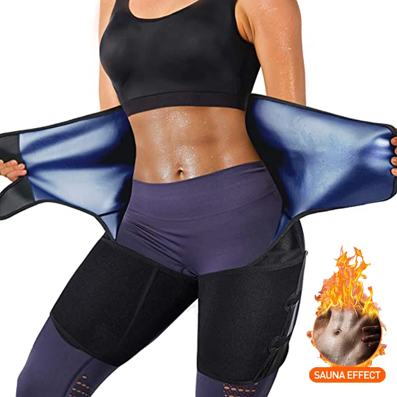 

Sauna Sweat Waist and Thigh Trimmer for Women & Men Weight Loss Body Shaper Tummy Control Waist Trainer Workout Belt Leg Slimmer