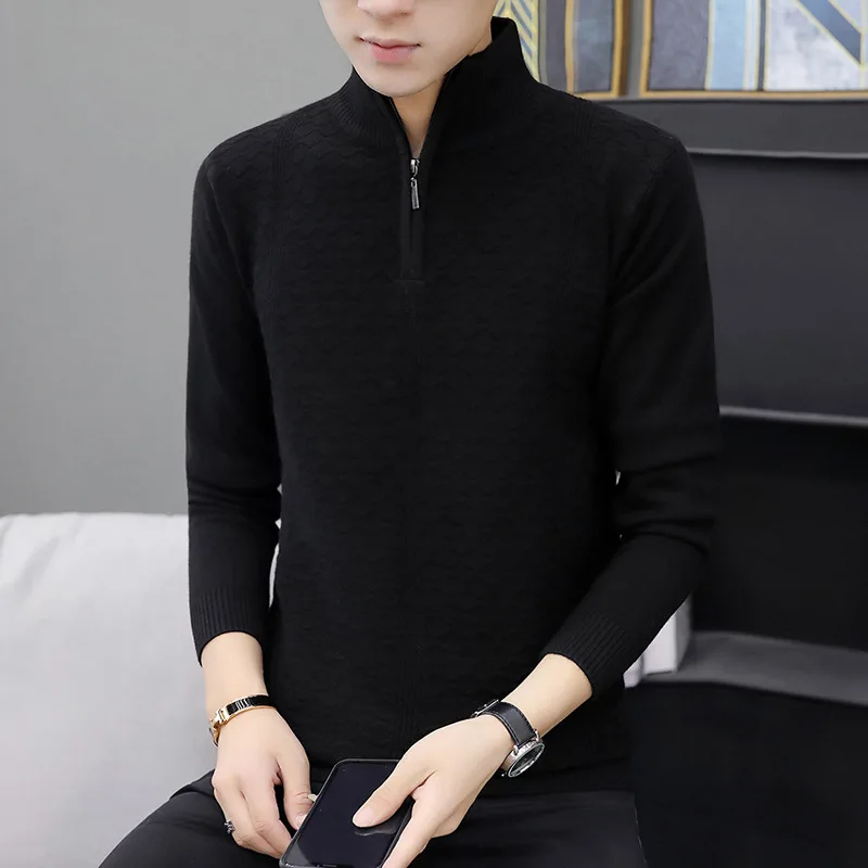 Мужские свитера с длинными рукавами темно синий черный серый красный новые