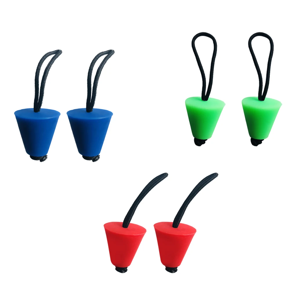 

6 Pieces (3 Colors) Universal Replacement Ocean Kayak Dinghy Scupper Plugs Drain