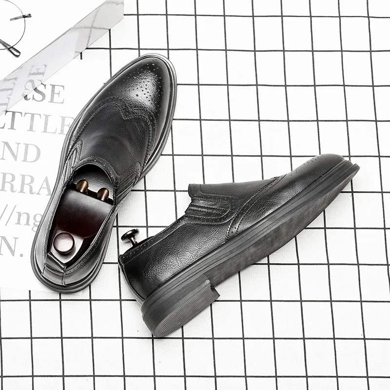 2021 мужские классические туфли ручной работы в стиле броги кожаные свадебные