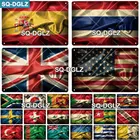 Металлическая табличка с изображением флага SQ-DGLZ, S-V, для украшения паба, бара, настенного декора, жестяная вывеска, постер для путешествий на заказ