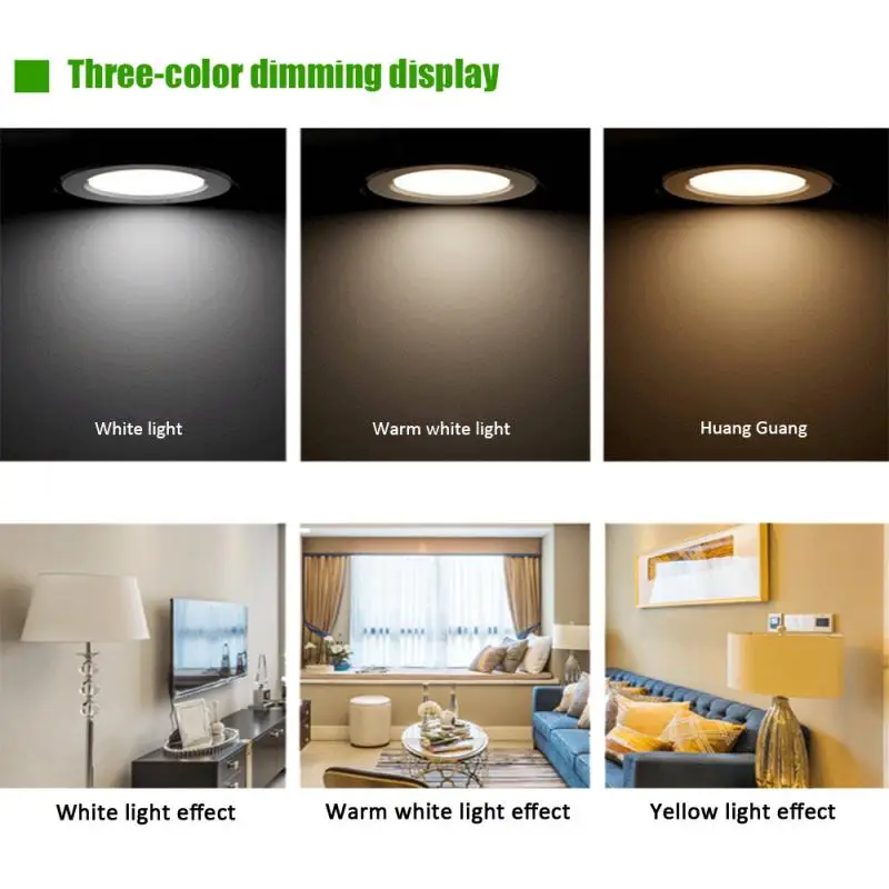 

10pcs WIFI smart LED Downlight dimmable RGBCCT 7W led spotlight 220V / 110V ceiling lamp recessed down lights round panel light