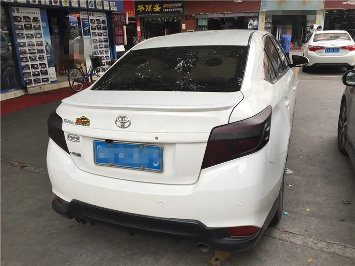 Для Toyota Vios Yaris Спойлер ABS Материал заднее крыло автомобиля праймер цвет задний