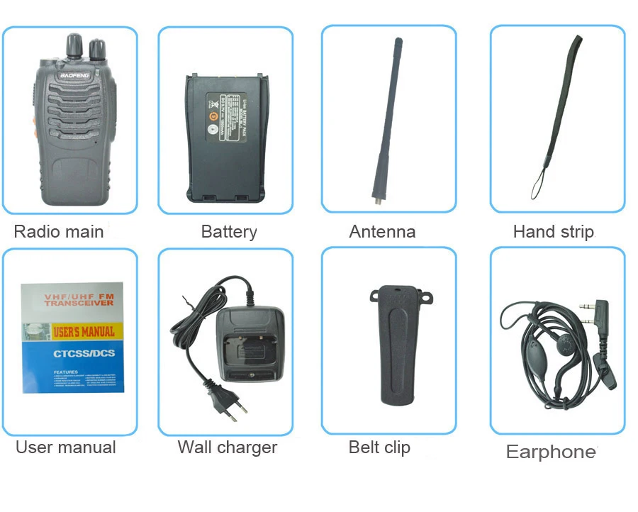 

2pcs/lot baofeng BF-888S Walkie talkie Two-way radio set BF 888s UHF 400-470MHz 16CH walkie-talkie Radio Transceiver