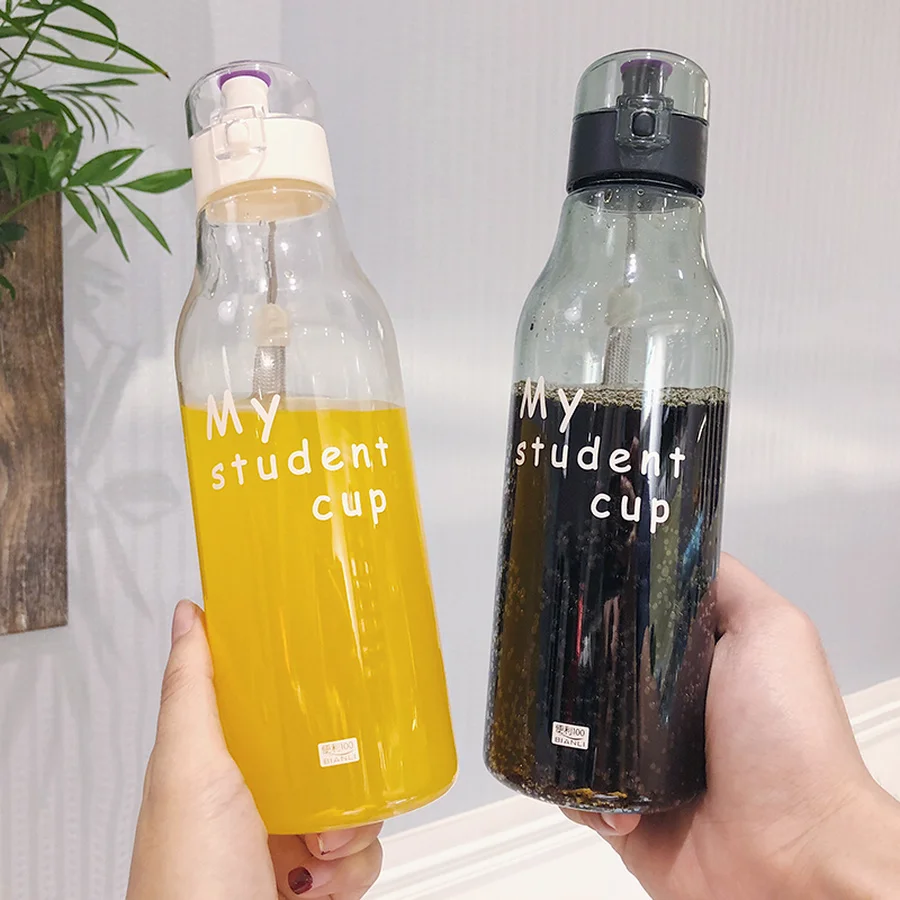 Прозрачная бутылка с фильтром портативная чашка для воды пластиковая