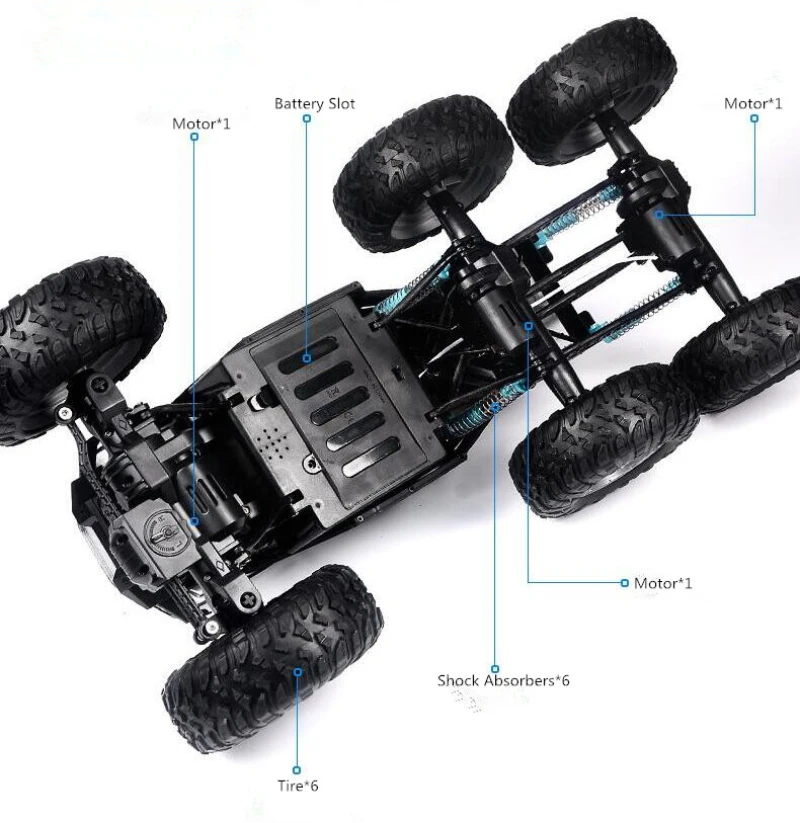 Детский подарок электрический RC автомобиль 1:8 2,4G 150M супер большой 6/4 колеса 6WD 4WD вождения независимая подвеска 360 градусов опрокидывающийся RC автомобиль