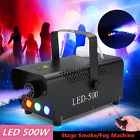 500w wireless remote control smoke machinedisco colorful led fog machinedj party show stage fogger ejectormist effect thrower