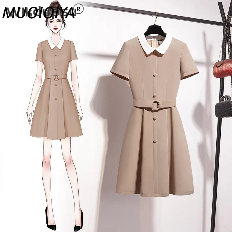 

Женское винтажное платье с отложным воротником, белое платье в вечерние ле ретро, элегантный повседневный и вечерний наряд для офиса, на лет...