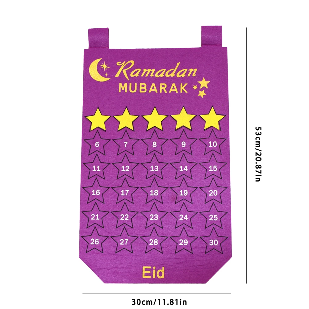 

Eid Mubarak Decor Ramadan Mubarak Fabric Countdown Calendar Ramadan Decorations For Home Muslim Ramadan Kareem Party Supplies
