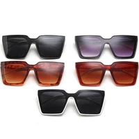 fashion sunglasses siamese lens sun glasses unisex retro adumbral anti uv spectacles oversize frame eyeglasses a
