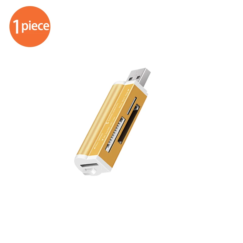 Gold USB 2,0 Micro SD кард-ридер для Micro SD карты TF карта адаптер Plug and Play для ноутбука настольного ПК - Цвет: Gold
