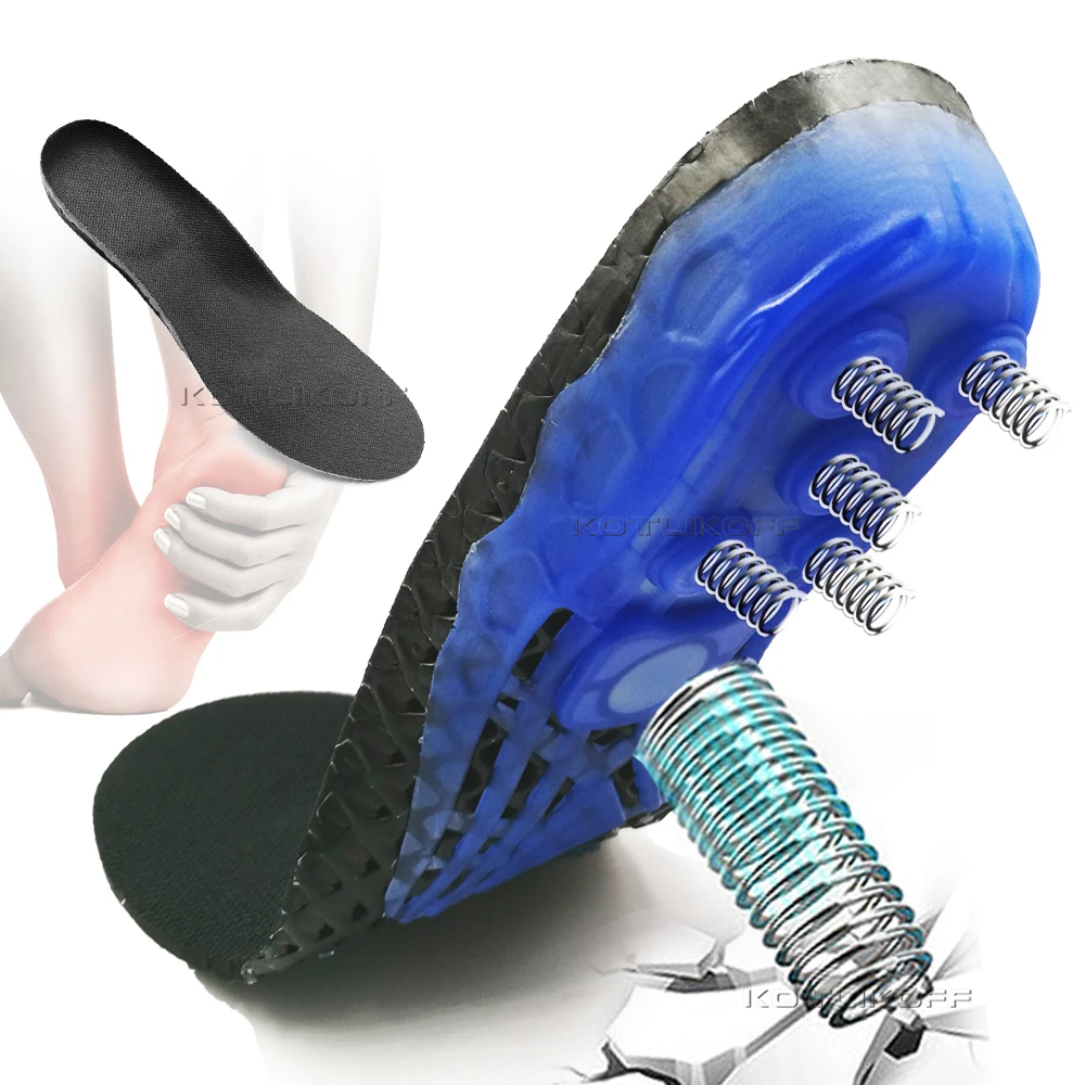 Running Sport Insoles For Shoes Super Shock-Absorbant Silicone Orthopedic Insole Arch Support Foot Pain Relieve Pad Inserts | Обувь