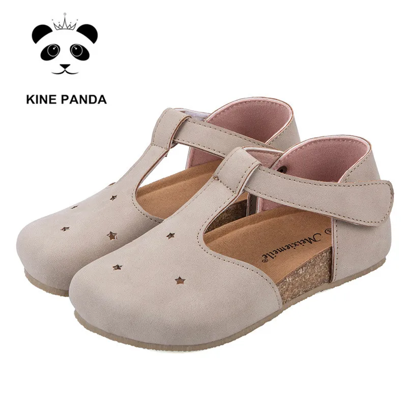 Коров с принтом пандой для маленьких девочек Детские сандалии пробковой