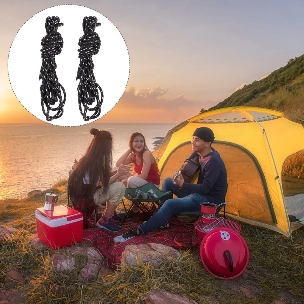 

5pcs Outdoor Camping Clothesline Windproof Tent Ropes With Buckle Accessories