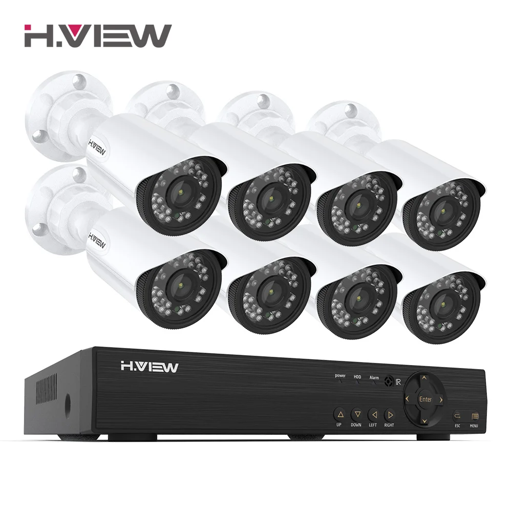 Система видеонаблюдения H.View 16CH 8 1080P наружная камера безопасности CCTV DVR комплект