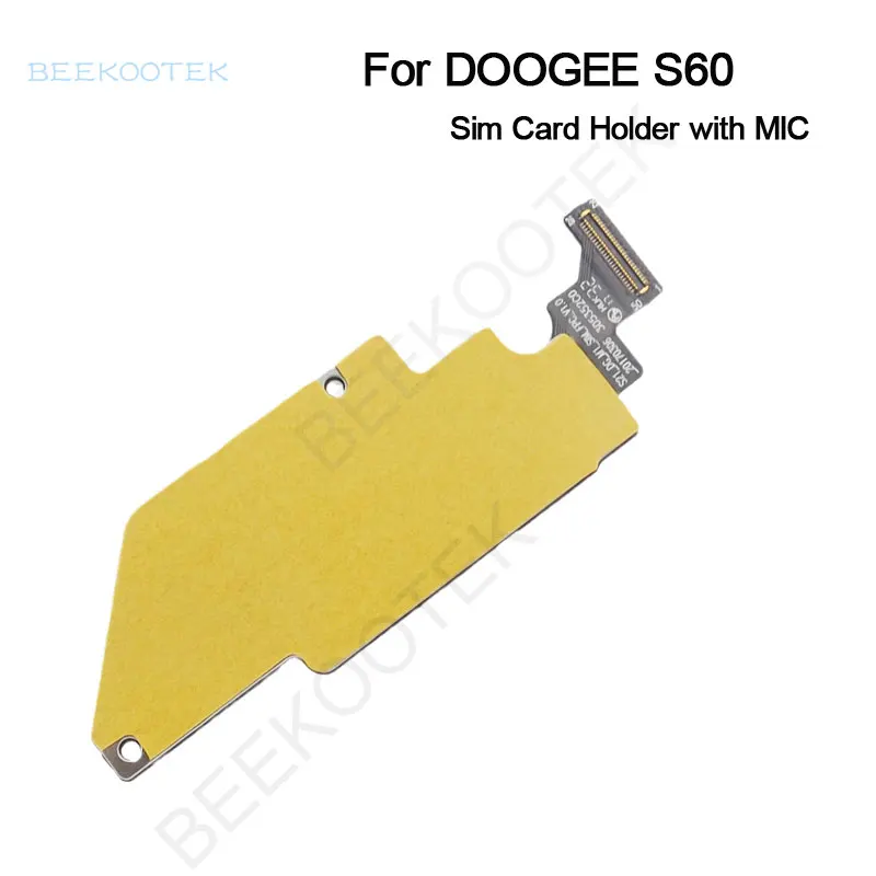 Новый оригинальный дисплей Doogee S60 sim-карты слот Sim держатель для карт с микрофоном