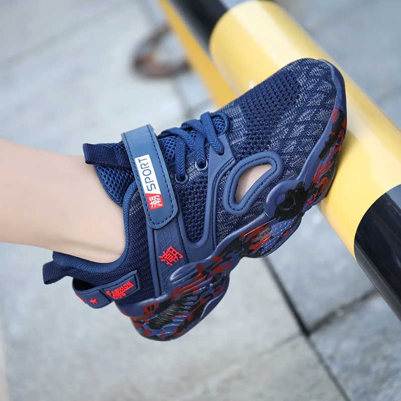 

Summer Teenager Sneakers for Boys Sky blue Running Shoes Children Summer Breathable Boys Sport Shoes Soft Sole Brand Kids Shoes