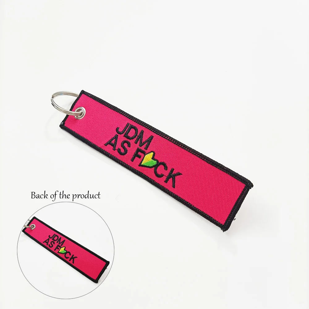 

1Pcs JDM Racing Rock Car Keychain Modified Tag Lanyard Refit Gift Embroidery For Osaka KANJO MUGEN Auto Motorcycle Accessories