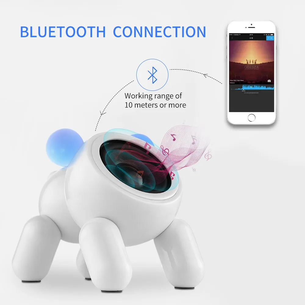 

Yulass Portable Mini Bluetooth Stereo Speaker,Cute Puppy Style Wireless Creative Small Waterproof Speaker with MP3 Player