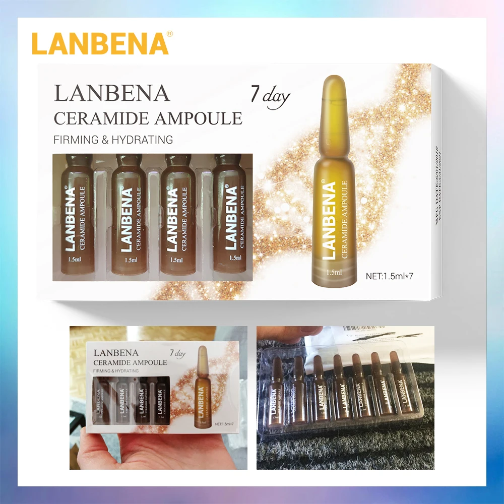 LANBENA Ceramide ампульная сыворотка укрепляющая увлажняющая против старения лифтинг питательная против морщин усадочная поры кожи уход за 7 дней