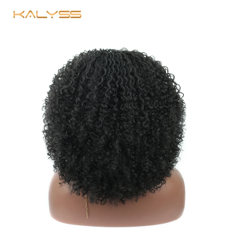 Kaylss 8 дюймов Короткие парики афро кудрявый парик синтетические кружевные
