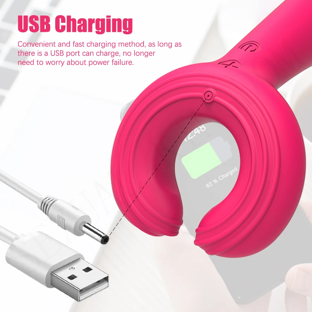 Мягкий фаллоимитатор унисекс 3 мотора вибратор кольцо на пенис Женский