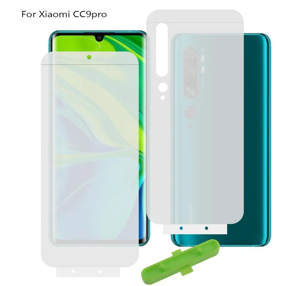 2 шт. Передняя и задняя Гидрогелевая пленка для Xiaomi Mi 9 SE 9Pro CC9 CC9pro Redmi Note 7 6 мягкая