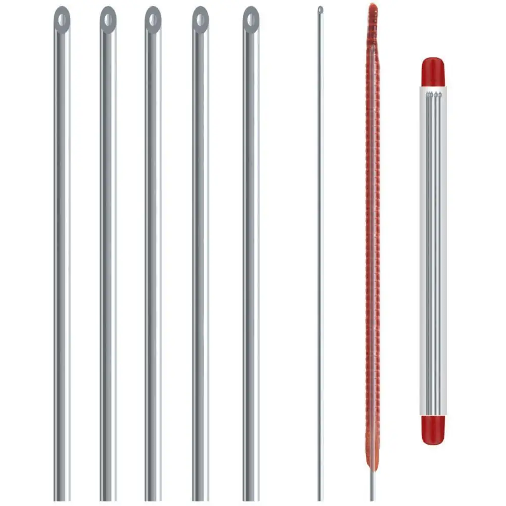 

5pcs/box On The Bait, Hollow Gas Needle, Metal Piercing Earthworm Gas Needle, Steel Fast Bait Penetrator