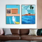Картина на холсте David Hockney большие брызги плакаты и принты для плавательного бассейна Настенная картина для гостиной настенный Декор