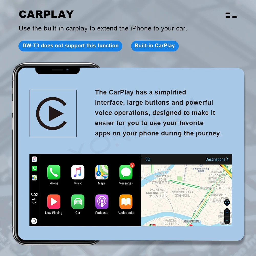 Автомобильная Мультимедийная система Carplay 2 Din 6 ГБ 128 Android 11 AI голосовое управление