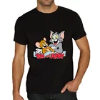 Лидер продаж, новинка, футболка в стиле ретро, футболка с рисунком тома или Джерри, счастливые друзья, Рингер, кавайная аниме футболка в стиле Харадзюку
