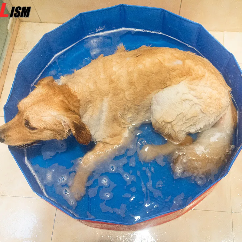 Складные собаки бассейн для домашних животных надувная ванна плавания