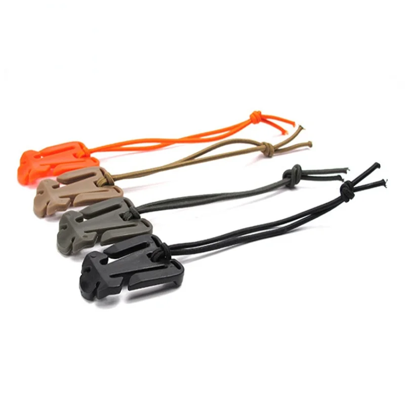

5pcs/Lot Outdoor EDC With elastic rope hanging buckle triangle tying buckle MOLLE system webbing finishing fixed buckle