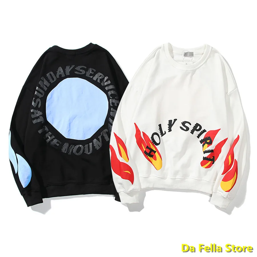 

HOLY SPIRIT Hoodie 2020 Men Women Kanye West Hoodies Sunday Service AT THE MOUNTAIN Kanye West Sweatshirts Sunfire Logo Print