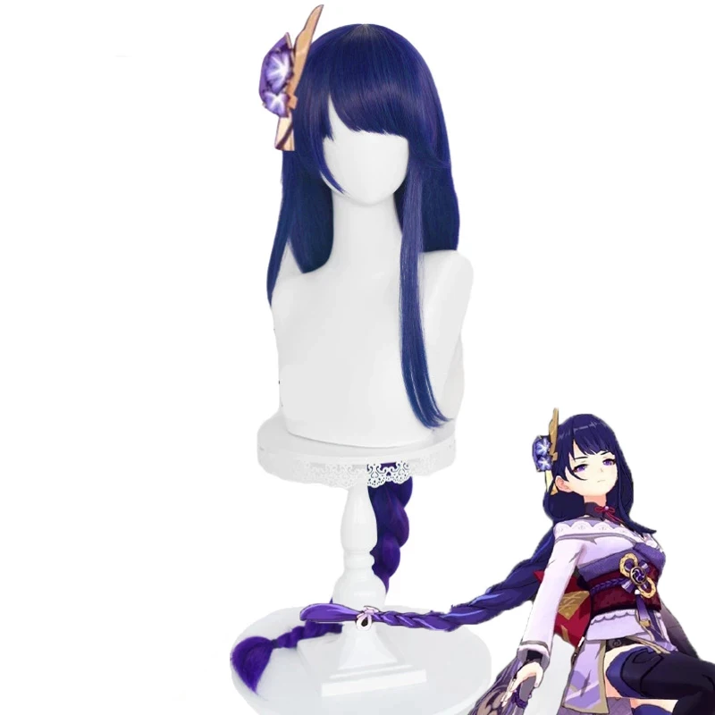 

Парик для косплея игры Genshin Impact, Райден шогун Баал, длинный парик для косплея