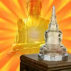 Акриловые ступа шарира прозрачная подарки буддийские поставок с украшением в виде кристаллов с круговой поляризацией Home Decor Тибетский ступа-Башня декоративные безделушки