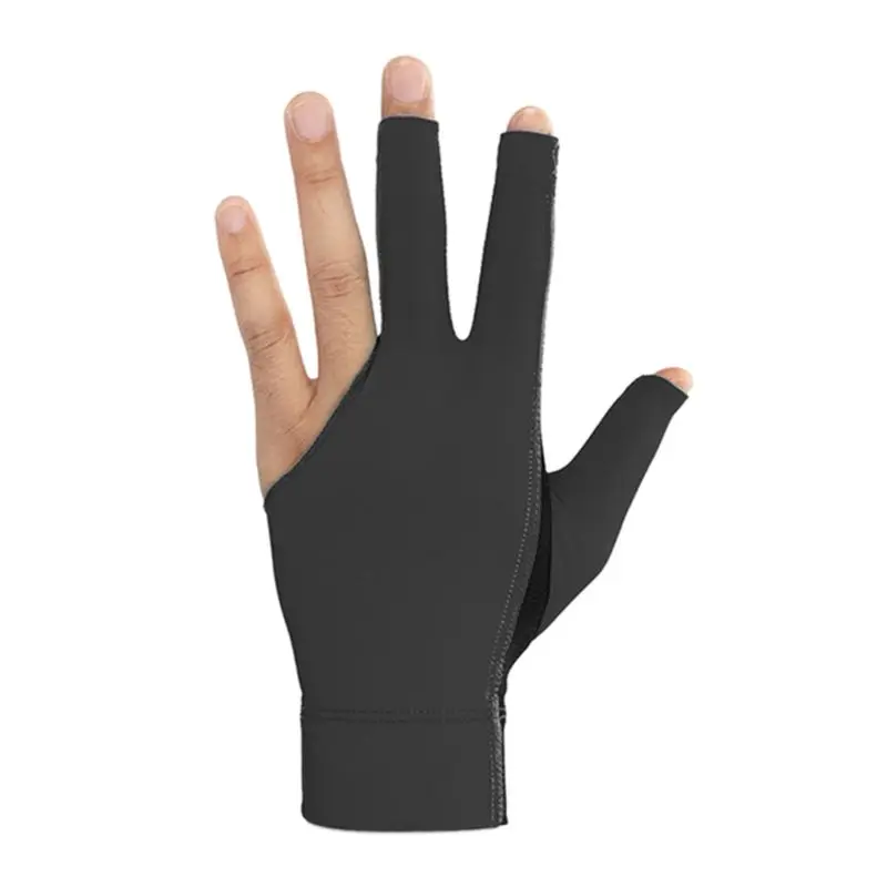 

1pc Billiards Three Finger Gloves Lycra Anti Skid Snooker Glove Pool Left Hand XXUF