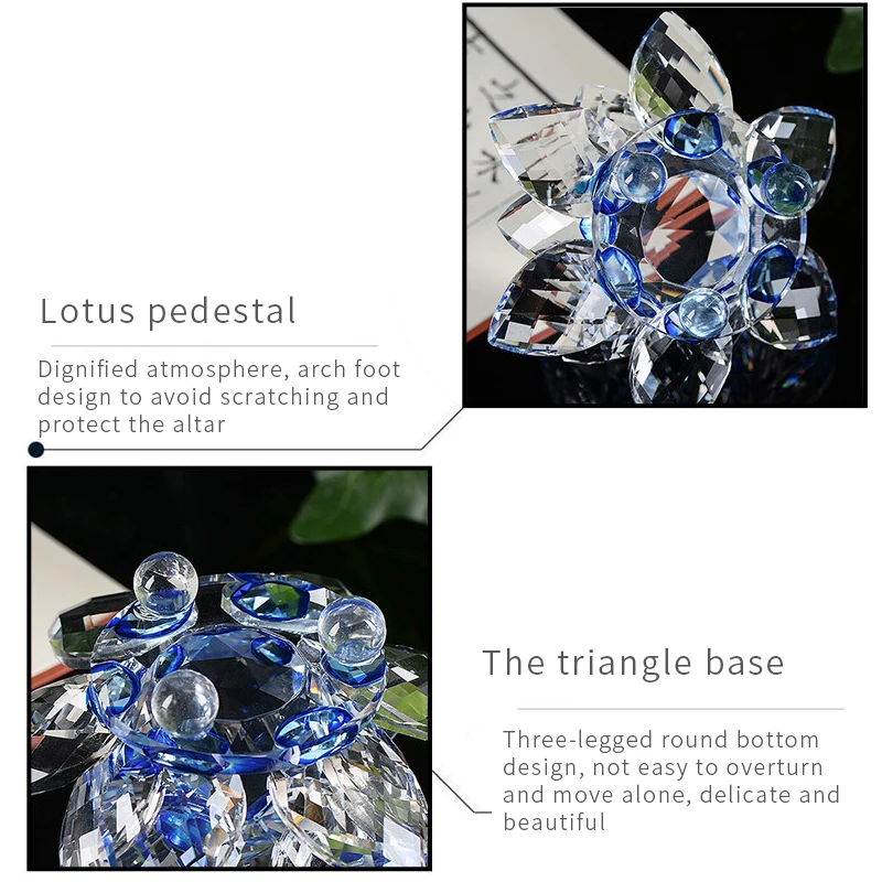 Кварцевый Хрустальный цветок Лотос для поделок фэн шуй коллекция декора