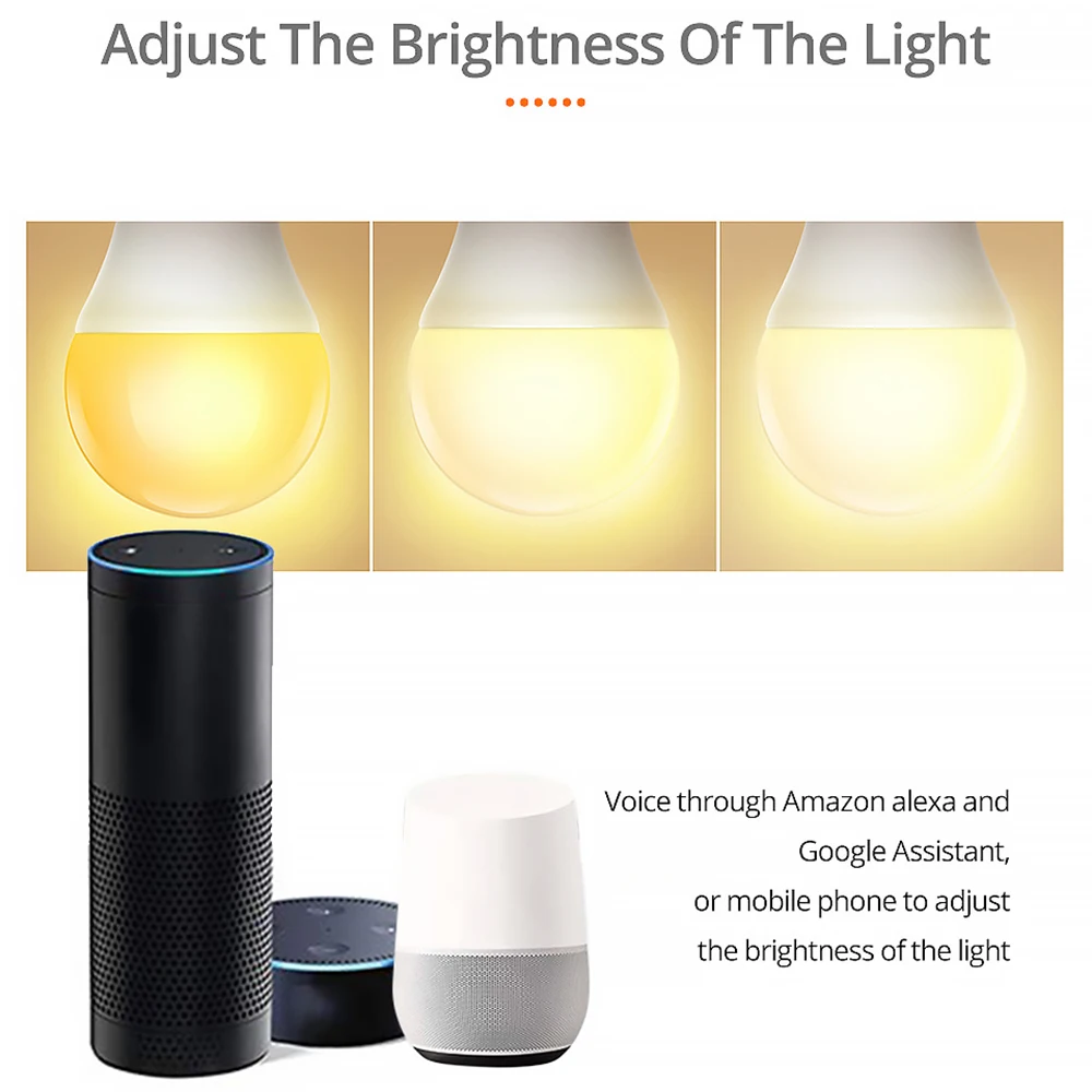 Умная Светодиодная лампа B22 E27 с Wi Fi светильник таймером и управлением через