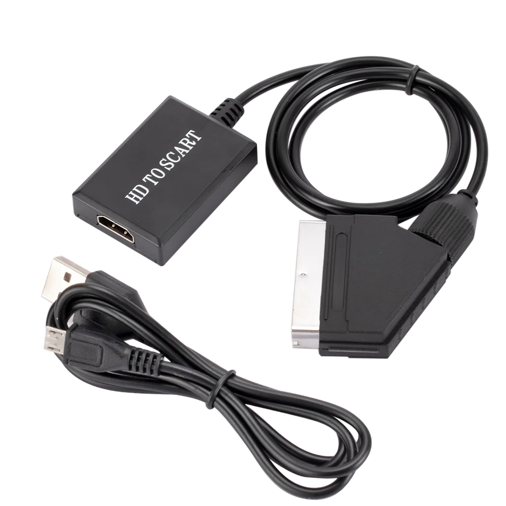 PzzPss HD 1080P HDMI вход на выход SCART видео аудио конвертер адаптер для HDTV DVD Sky Box STB Plug and Play