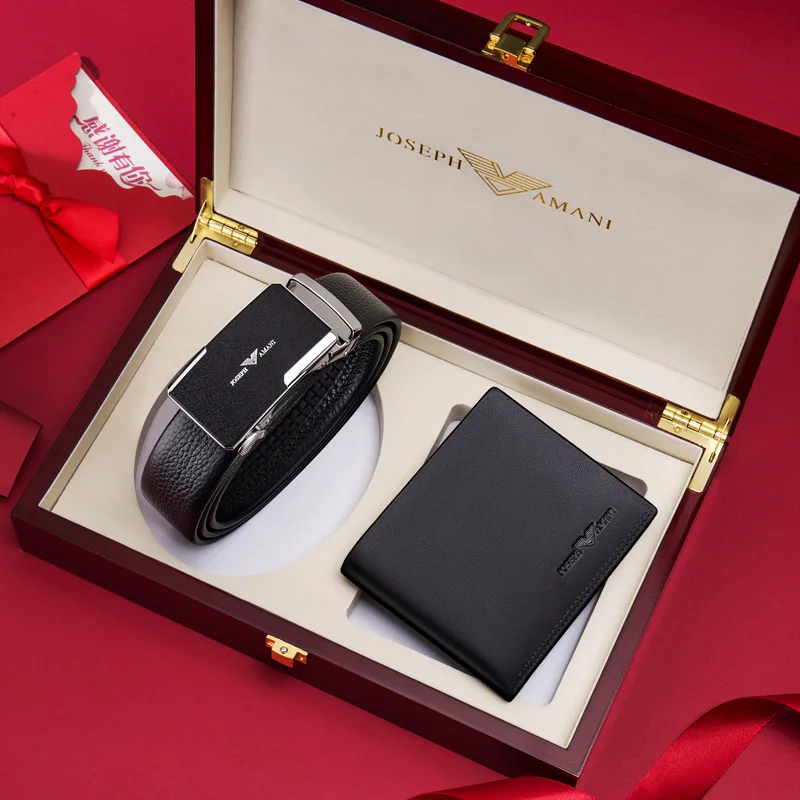 

men's belt men's brand gift box set leather belt birthday gift for your boyfriend