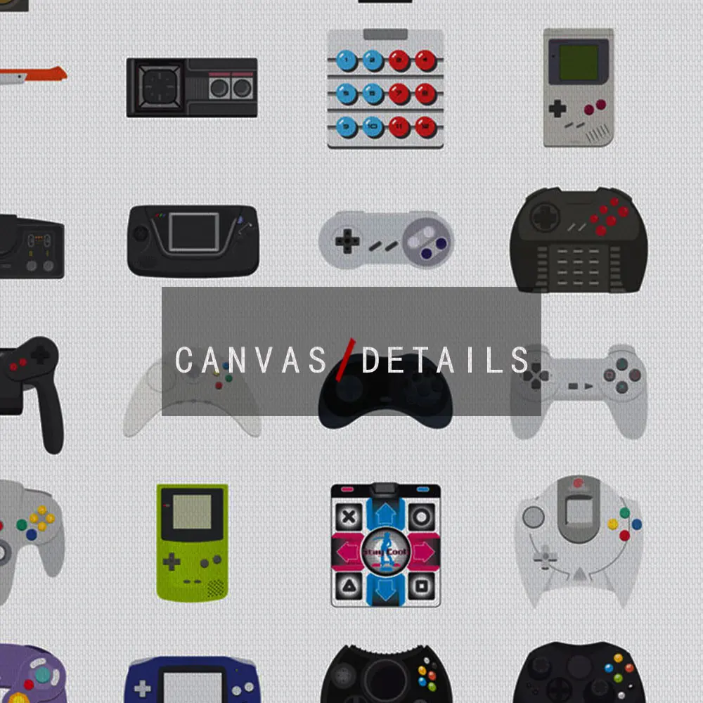 Ретро игры контроллеры холст стены Искусство Печать нордический плакат